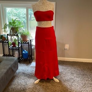 Free People Red Skirt Set size M